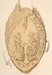 Seal for the convent of Roskilde. Click for larger picture.